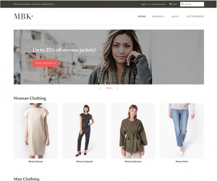 Shopify minimal theme